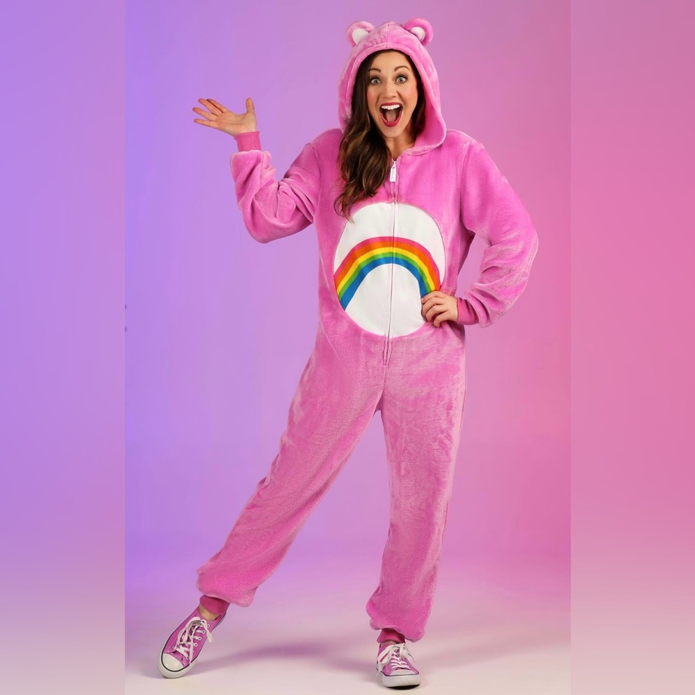 Care Bears Cheer Bear Adult Costume, size Small (runs large)